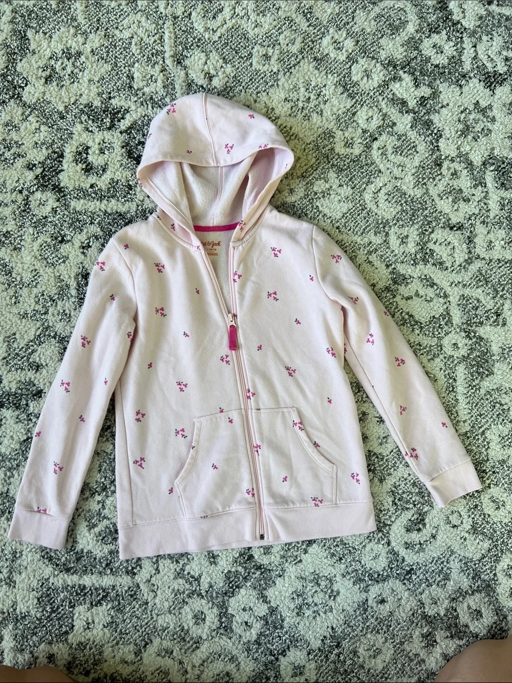 Carter's Set of Pink & Rust Red Hooded Zip Jackets